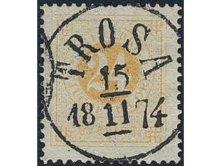 Sweden, Sverige, Sverige, Sverige. Facit 24f used, 24 öre orange-yellow on ordinary …