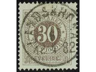 Sweden. Facit 35g used , 30 öre brown blurred print. EXCELLENT cancellation LANDSKRONA …