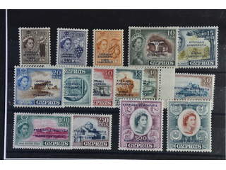 Cyprus. Michel 179–93 ★★, 1960 Republic overprint SET (15). EUR 220