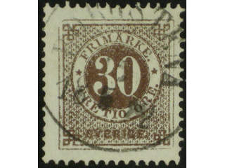 Sweden. Facit 35g, P county. BORGSTENA 19.5.1882. Somewhat short perfs.