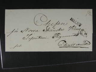 Sweden. M county. MALMÖ, straight postmark. Beautiful cover sent to Kristianstad. Superb.