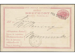 Sweden. Facit bKe4. DENMARK. Danish cancellation FRA SVERRIG and FREDRIKSHAVN 2.POST 8.6 …