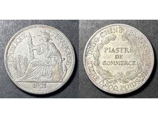 Franska Indokina 1 piastre 1921, AU