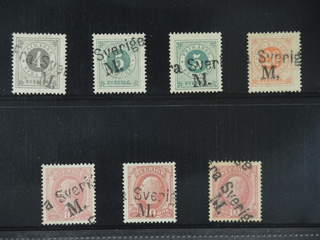 Sweden. Facit 29–39. DENMARK. Danish cancellation FRA SVERIGE M (Malmö–Copenhagen route) …