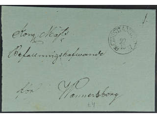 Sweden. L county. CHRISTIANSTAD 22.10.1837, arc postmark. Type 4 on cover sent to …