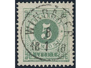 Sweden, Sverige, Sverige, Sverige. Facit 30a used, 5 öre grey-green. EXCELLENT …