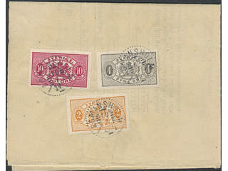 Sweden. Official Facit Tj11, 13B, 16B , 2+4+10 öre on cover sent from LAGMANSHOLM …