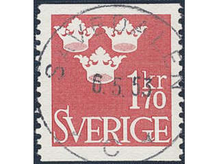 Sweden. Facit 304 used, 1951 Three Crowns 1.70 Kr red. EXCELLENT cancellation SÄVEDALEN …