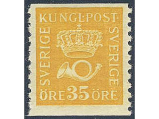 Sweden. Facit 157 ★★ , 35 öre yellow type II. Natural paper crease.