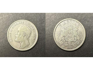 Sverige Oscar II (1872-1907) 2 kronor 1876, 1/1+