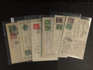 Sweden. Collection covers Oscar II–coil stamps. Ten postcards sent to USA, all with …