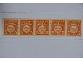 Sweden. Facit 139b ★★ , 1920 Small National Coat-of-Arms 3 öre greyish brown-red. A …