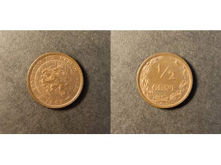 Nederländerna Wilhelmina (1890-1948) 1/2 cent 1903, AU/UNC