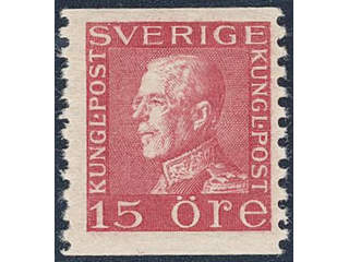 Sweden. Facit 176A ★★ , 15 öre red, type I vertical perf.