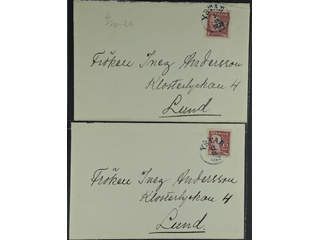 Sweden. Facit 150 cover , 15 öre on two beautiful covers sent during the short period …