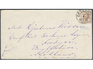 Sweden. Facit 23b on cover, 20/20 öre red on pale orange on fine cover with contents to …
