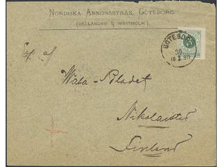 Sweden. Facit 43 cover , 5 öre on printed matter sent from GÖTEBORG 30.3.1890 to …