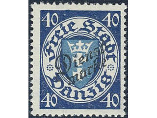 Germany Danzig. Official Michel 49a ★★ , 1924 Overprint Dienstmarke 40 pf dark …
