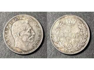 Serbien Peter I (1903-1921) 1 dinar 1912, AU