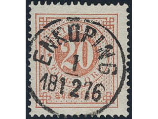 Sweden, Sverige, Sverige, Sverige. Facit 22g used, 20 öre dull red. EXCELLENT …