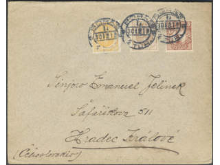 Sweden. Facit 84, 72, 73 cover , 15 öre brown together with 2 and 3 öre Coat-of-Arms on …