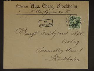 Sweden. Facit 52 cover , 5 öre on very beautiful local cover sent within STOCKHOLM …