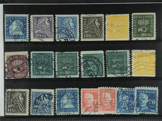 Sweden. Used 1920-34. Small coil stamps.All different, e.g. F 152Acx, 153, 154bz, 155bz, …