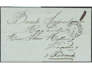 Sweden. W county. AWESTAD 7.4.1831, arc postmark. Cover sent to Köping. Superb. …