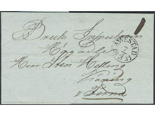 Sweden. W county. AWESTAD 7.4.1831, arc postmark. Cover sent to Köping. Superb. …