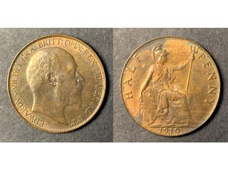 Storbritannien Edward VII (1901-1910) 1/2 penny 1910, XF-UNC