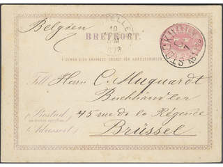 Sweden. Postal stationery, Single postcard, Facit bKe3D, Postcard 10 öre sent from …