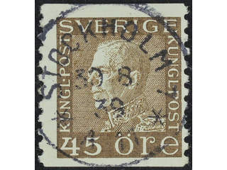 Sweden. Facit 191b used , 45 öre brown on white paper. EXCELLENT cancellation STOCKHOLM …