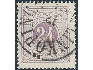 Sweden. Postage due Facit L7a used , 24 öre red-violet, perf 14. Very fine copy …