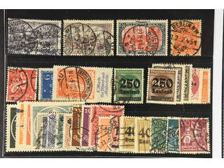 Germany Reich. Used 1902–23. All different, e.g. Mi 80, 96-97, 172, 186(echtstamp), …