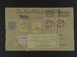 Sweden. Facit 71, 72, 84 cover , 1+2x2+2x15 öre on censored registered cover sent from …