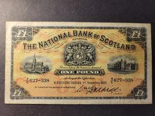 The National Bank of Scotland. 1 pound 1.11.1929, VF