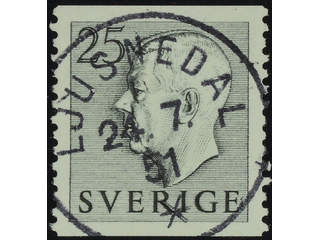 Sweden. Facit 404B used , 1951 Gustaf VI Adolf, type 1 25 öre grey. EXCELLENT …