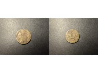Irland James II (1685-89) 1 shilling 1689, VF, 'Gun money'
