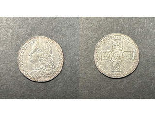 Storbritannien George II (1727-1760) 6 pence 1757, AU