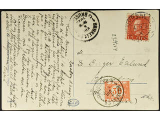 Sweden. Facit 176C cover , 15 öre on postcard sent from UPPSALA 4.8.28 to Belgium. …