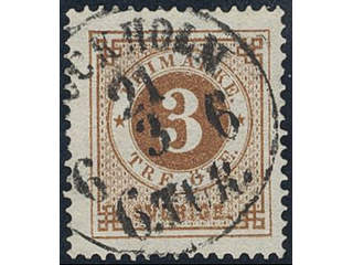 Sweden, Sverige, Sverige, Sverige. Facit 17c used, 3 öre dark orange-brown on white …