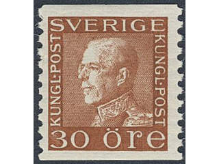 Sweden. Facit 186f ★, 30 öre brown vertical perf 9¾ on white paper (A3). SEK 1500