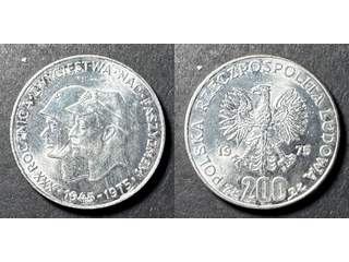 Polen 200 zlotych 1975, AU/UNC