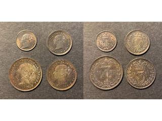 Storbritannien Queen Victoria (1837-1901) 1, 2, 3, 4 pence 1885 Maundy set, UNC