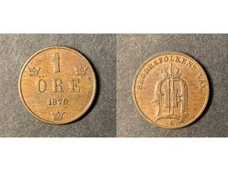Sverige Oscar II (1872-1907) 1 öre 1879, 01