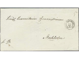 Sweden. M county. HELSINGBORG 30.8.1832, arc postmark. Type 2 on cover sent to …