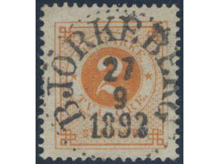 Sweden, Sverige, Sverige, Sverige. Facit 40b used, 2 öre orange. Superb cancellation …
