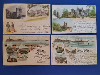 Sweden. Picture postcards, lot GRUSS AUS. M-COUNTY. Lund and Trelleborg. Four different …