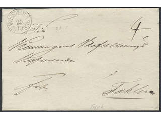 Sweden. U county. WESTERÅS 25.10.1833, arc postmark. Type 1 on cover sent to Falun. …