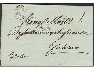 Sweden. X county. GEFLE 9.9.1855, arc postmark. Type 4 on beautiful cover sent to Falun. …
